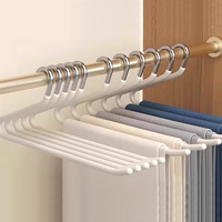 Porte-pantalons en forme de Z pour la maison, porte-pantalons antidérapant, organisateur pour pantalons, jeans, écharpes, cravates