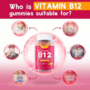 Gommes à la vitamine D et à la vitamine B12 Booster d'énergie du cerveau OEM pour stimuler le métabolisme de l'humeur, renforcer les os et les muscles - Product Image 5