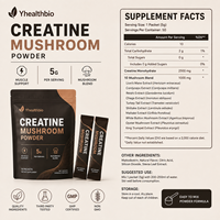 Créatine en poudre aux champignons, sachet individuel de 5g, 50 sachets par boîte, mélange d'extraits de plusieurs champignons, préparation instantanée à boire, approvisionnement en vrac