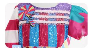 Conjunto de Disfraz de Princesa con Estampado de Caramelos para Niñas, con Diadema, para Fiestas de Halloween - Product Image 4