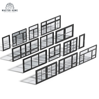 Ventana Corredera de Aluminio de Alta Gama con Rotura de Puente Térmico y Eficiencia Energética - 2 y 3 Paneles de Vidrio Templado con Argón, Aislamiento Contra Impactos de Huracanes