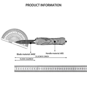 Coltello Tascabile con Manico in ABS per Esterni, Lama in Acciaio 440C, Coltello Pieghevole Tattico <span class=keywords><strong>EDC</strong></span> per Campeggio - Product Image 2