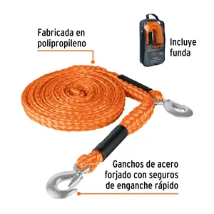 1 unità di corda con ganci di traino, 27 mm x 4.5 m, Truper - Product Image 2