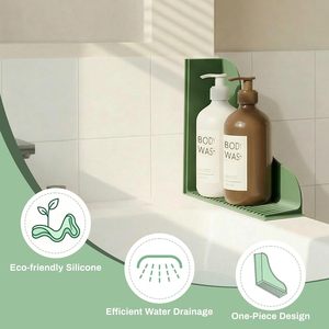 Barrière anti-éclaboussures en silicone en forme de L, montage mural, cuisine, salle de bain, douche, design minimaliste, installation facile - Product Image 5