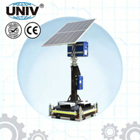 Tour d'éclairage et de vidéosurveillance mobile extérieure 2026 haute luminosité et silencieuse avec bloc d'alimentation solaire efficace pour la construction nocturne