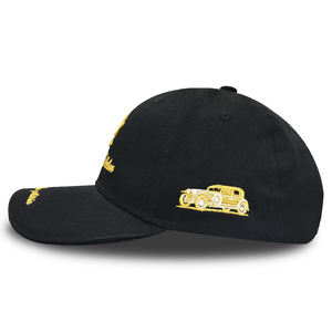 Casquette de baseball avec logo brodé doré, casquettes de baseball personnalisées avec logo doré, casquette de baseball à visière sandwich - Product Image 4