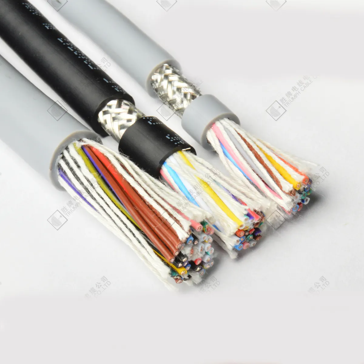 Kabel 2464 Fleksibel Tinggi Transminion Data Beragam Rantai Warna Core untuk Peralatan Besar