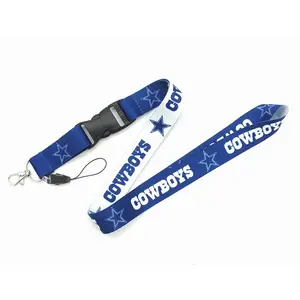 Goedkoper Nfl Dallas Cowboys Lanyard Voor Id-Badges Rijstijl Ontsnapping En Sleutelhanger Lanyard