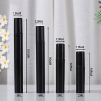 Mini vaporisateur de parfum portable de voyage à brume fine 2ml 3ml 4ml 5ml flacon pulvérisateur en plastique transparent noir blanc à sertir