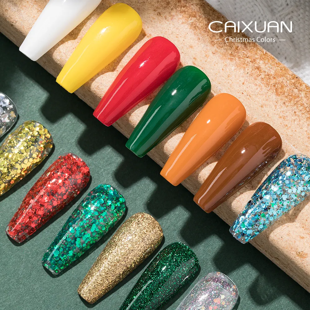 CaiXuan Free Sample Nail Products Factory Christmas Gel Polish Private Label Color Nail Gel Polish