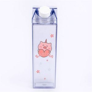 2026 Hot Sale BPA Free 500/1000ml <b>Plastic</b> Transparent Colored Direct <b>Drinking</b> Leak-Proof Dishwasher Safe Party Use Carton Shaped - Product Image 4