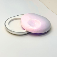 Kotak Blush Plastik Magnetik Bentuk Unik Warna Ungu Mewah, Wadah Bedak Padat Tunggal Custom, Tempat Blush, Eyeshadow, dan Concealer