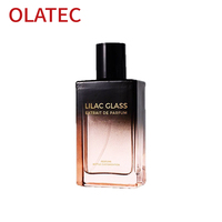 Flacon de parfum en verre rectangulaire dégradé de 30, 50, 100 ml, boîte cadeau, option de logo personnalisé, contenant de parfum de luxe