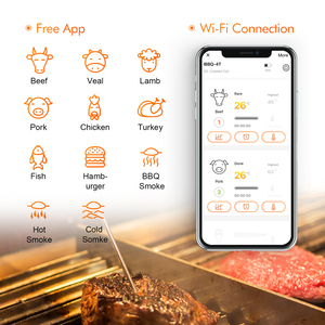 Thermopro — thermomètre de cuisine numérique sans fil, WiFi, avec 4 sondes de viande, pour bbq, <span class=keywords><strong>Barbecue</strong></span> - Product Image 2