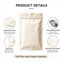 Sacs d'emballage pour grains de café en LDPE mat à logo personnalisé, scellés sur trois côtés, thermosoudables, qualité alimentaire, impression numérique pour café torréfié
