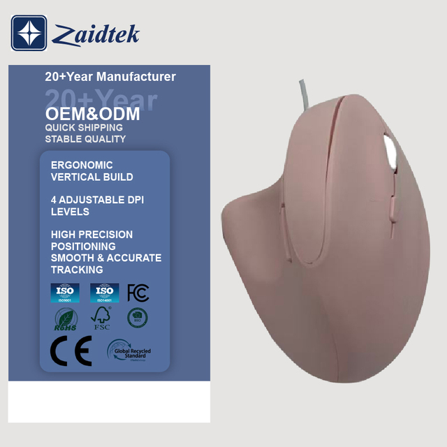 Wired Ergonomic Vertical Mouse 6 Buttons 3600 DPI USB Optical Mouse for PC Laptop Office Home