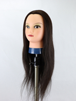 Tête de mannequin en cheveux humains 100% réels pour les stylistes professionnels, idéale pour la pratique du tressage, de la coloration et de la permanente