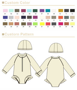 Custom Logo Polyester Spandex <span class=keywords><strong>Baby</strong></span> Kinder Meisjes Badkleding Effen Kleur Een Stuk Snel Droog Kinderen Badpakken - Product Image 4