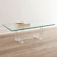 Table en acrylique résistante à la pression, indéformable, facile à nettoyer, en verre organique, fournie directement par l'usine