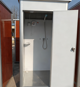 Cabina de ducha móvil individual moderna, bloque de baño exterior, ducha prefabricada, ducha portátil para obra de construcción - Product Image 2