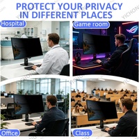 Protection d'écran anti-reflet, anti-espionnage, anti-choc, pour ordinateur AUSU, 34 pouces, 21:9, film de protection anti-regard