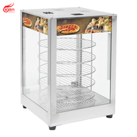 Vitrine chauffante rotative à 5 niveaux pour pizzas, en acier inoxydable avec thermostat réglable pour restaurant (DH-13)