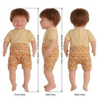 Poupée Reborn en Silicone Intégral de 55,88 cm (22 po) avec Corps Lesté Souple, Tenue Imprimée Renard, Jouet Réaliste, Cadeau pour Filles et Collectionneurs