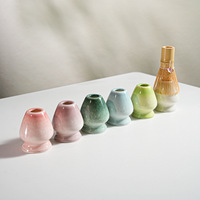 Outils de cérémonie du matcha faits à la main avec logo personnalisé, ensemble de fouets à matcha japonais de 4 à 8 pièces, fouet en bambou naturel personnalisé, ensemble de matcha rose