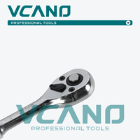 Set Kunci Soket Ratchet Metrik VCANO, Universal dengan Bit Hex, Batang Sambung Panjang, Gagang Karet Ergonomis, OEM Dapat Disesuaikan