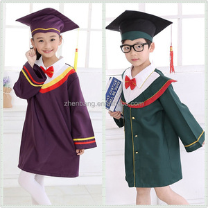 Robe polaire pour enfant, robe de remise de diplôme sur mesure, uniforme avec chapeau pour l'école, tendance 100% coton popeline, rayonne, unisexe - Product Image 4