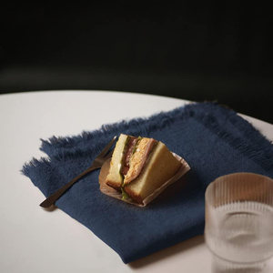 Servilletas de lino azul real de primera calidad, servilletas de tela de algodón personalizadas elegantes para bodas y Ambiente de mesa - Product Image 1