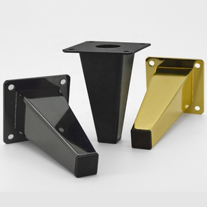 Patas de Muebles Negras Cromadas Modernas para Mesita de Noche, Banco, Soporte de TV, Patas de Acero Metálico para Cama, Gabinete, Sofá, Muebles - Product Image 1