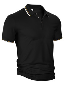 Polo à manches courtes personnalisé pour homme, broderie logo, 170 GSM, 100 % polyester, vêtement de travail pour le golf - Product Image 4