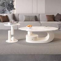 Table basse contemporaine de luxe pour la maison salon bureau bar appartement ou hôtel avec dessus en marbre et cadre en acier