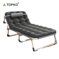 Lit pliant de camping TOPKO de haute qualité, portable, léger et simple pour l'extérieur et les voyages