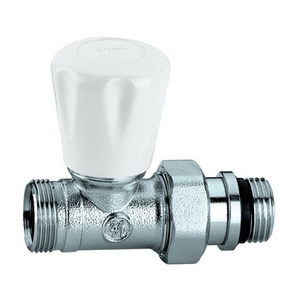Valvola diritta per radiatore con connessione in rame da 1/2 pollice per sistemi HVAC domestici - Product Image 1