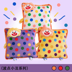 Cuscino due in uno cartone animato orso peluche scarpe da Clown a pois con fodera in rete ricamata in cotone PP Stress da prodotto transfrontaliero - Product Image 3