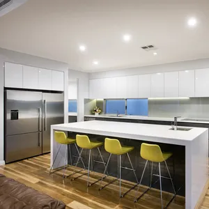 厂家直销优质家居家具厨房设计现代厨房设计白色高光定制厨房