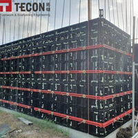 Système de coffrage réutilisable TECON TP60 en plastique ABS haute résistance moderne, sans grue, pour murs, colonnes et dalles de sol en béton de villa