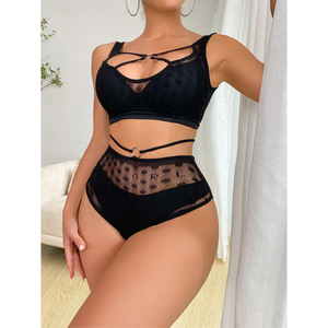 Ben Qian Sexy Unterwäsche Europäisch-Amerikanische Übergröße Set Pure Desire Verführung Trägerloses Hohles Nachthemd Uniform ODM Nylon-Netz - Product Image 6