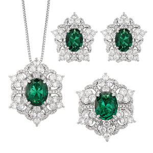 Glass Elegant Green Gemstone <b>Rings</b>-High-End Versatile Wholesale for Women - Product Image 5