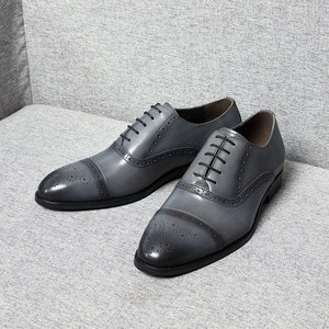 Zapatos de vestir y Oxfords de cuero para hombre, estilo italiano, de alta calidad, con cordones, venta al por mayor, 2026 - Product Image 3