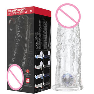 ชุดดิลโด้คริสตัลไร้สายสำหรับชาร์จ ขยายความยาวองคชาต หนาขึ้น พร้อมระบบสั่นคู่ กระตุ้นปลายองคชาต ใช้ได้ทั้งชายและหญิง ถุงยางอนามัยสำหรับการถึงจุดสุดยอด - Product Image 2