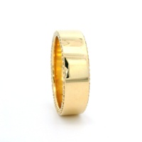 Bague de mariage plaquée or jaune DiamondX avec zircone cubique sur les deux côtés