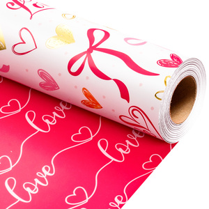 Valentine's Day gift wrapping <b>paper</b> Pink bow-shaped wrapping <b>paper</b> Wedding wrapping <b>paper</b> Gold heart-shaped wrapping <b>paper</b> - Product Image 6