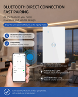 Interrupteur mural intelligent WiFi UBARO avec écran tactile, compatible Tuya Smart Life, panneau en verre, prise en charge OEM ODM, personnalisation du logo et de l'emballage