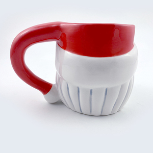 OEM 2023 personalizado regalo 3D Santa Navidad cerámica café té taza decoraciones Drinkware Navidad taza con tapa - Product Image 4