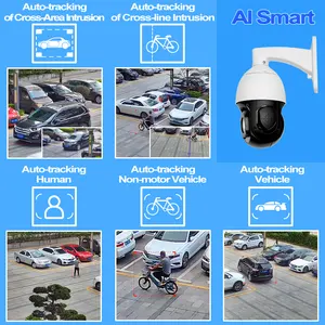 AI Auto Tracking PTZ Camera Outdoor With Audio 20X IP PTZ Security Camera Outdoor Wired 360 3MP POE+ Surveillance Camera