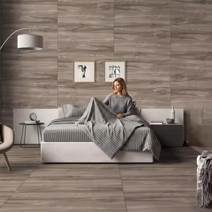 Carreaux de porcelaine Berlin Wood Almond Herringbone 600x1200mm, finition bois naturel pour sols intérieurs et extérieurs - Product Image 5