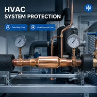 Válvula de Retención Magnética Tipo IYB, Válvula de Retención de Cobre con Certificación UL para Sistemas de Refrigeración y HVAC